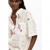 DESIGUAL Short-sleeve embroidered shirt WHITE DESIGUAL Short-sleeve embroidered shirt WHITE