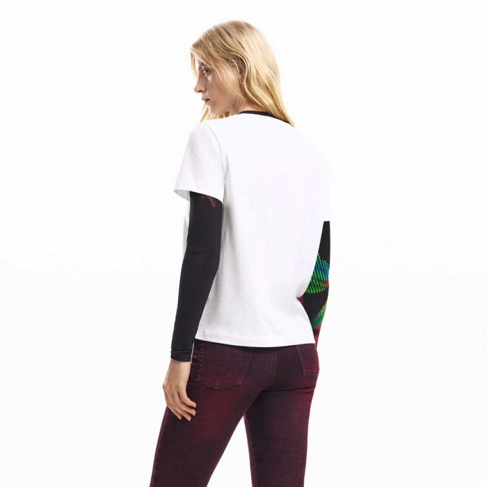 DESIGUAL Short-sleeved heart t-shirt WHITE DESIGUAL Short-sleeved heart t-shirt WHITE