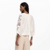 DESIGUAL Blouse Embroidered Sleeves WHITE DESIGUAL Blouse Embroidered Sleeves WHITE