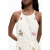 DESIGUAL Embroidered halter dress WHITE DESIGUAL Embroidered halter dress WHITE