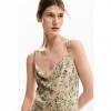DESIGUAL Wild midi dress BEIGE DESIGUAL Wild midi dress BEIGE
