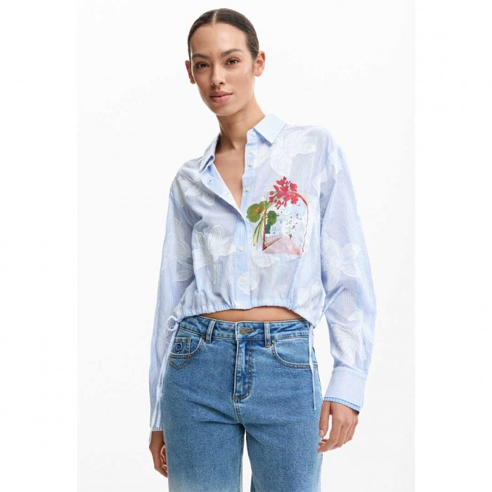 DESIGUAL Short printed shirt CIEL