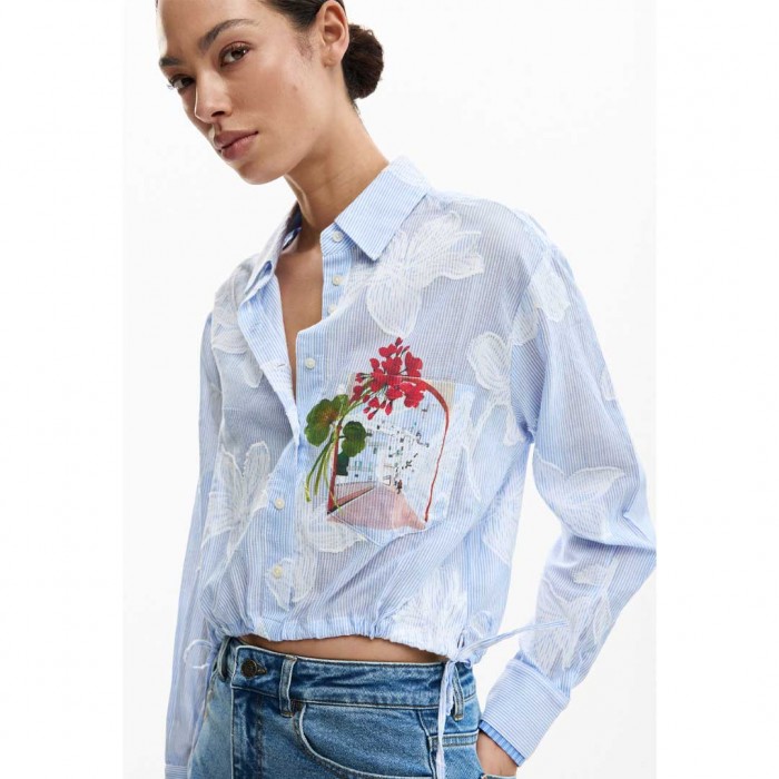 DESIGUAL Short printed shirt CIEL