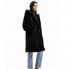 DESIGUAL Long padded coat with belt BLACK