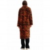 DESIGUAL  Long wool zebra coat ORANGE