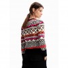 DESIGUAL Short border pullover WHITE