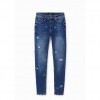 DESIGUAL Embroidered push-up skinny jeans BLUE