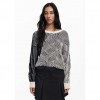 DESIGUAL Ribbed sweater BLACK/WHITE