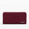 DESIGUAL Botanical faux leather wallet BORDO