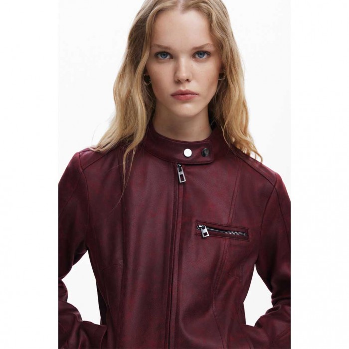 DESIGUAL Biker jacket BORDO