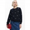 DESIGUAL Floral jewel sweatshirt BLACK