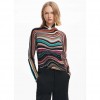 DESIGUAL Wavy striped sweater COLOURFUL