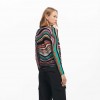 DESIGUAL Wavy striped sweater COLOURFUL