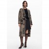 DESIGUAL Long patch coat BLACK/BEIGE