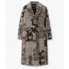 DESIGUAL Long patch coat BLACK/BEIGE