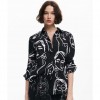 DESIGUAL Face print shirt BLACK