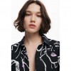 DESIGUAL Face print shirt BLACK