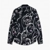 DESIGUAL Face print shirt BLACK