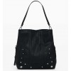 DESIGUAL WOMAN Medium embroidered faux leather bag BLACK DESIGUAL WOMAN Medium embroidered faux leather bag BLACK
