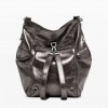 DESIGUAL Metallic backpack with large logo DARK SILVER DESIGUAL Metallic backpack with large logo DARK SILVER