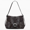 DESIGUAL Medium faux leather buckle bag BROWN