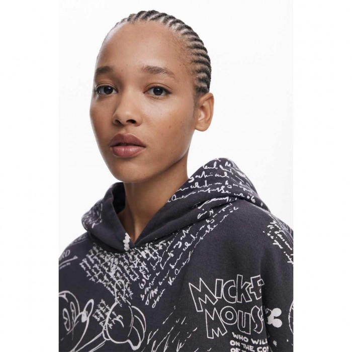DESIGUAL WOMAN HOODIE MICKEY GREY