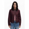 DESIGUAL WOMAN Combined faux leather jacket DARK RED DESIGUAL WOMAN Combined faux leather jacket DARK RED