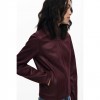 DESIGUAL WOMAN Combined faux leather jacket DARK RED DESIGUAL WOMAN Combined faux leather jacket DARK RED
