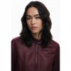 DESIGUAL WOMAN Combined faux leather jacket DARK RED DESIGUAL WOMAN Combined faux leather jacket DARK RED