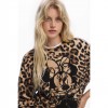 DESIGUAL WOMAN PULLOVER MINNIE LEOPAR
