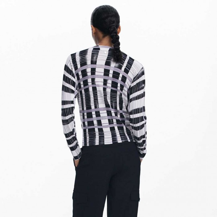 DESIGUAL WOMAN PULLOVER STRIPE NORUEGA WHITE/BLACK DESIGUAL WOMAN PULLOVER STRIPE NORUEGA WHITE/BLACK
