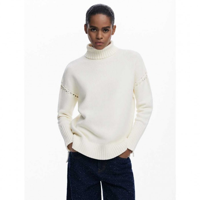 DESIGUAL WOMAN PULLOVER VANTAA ECRU