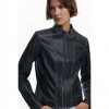 DESIGUAL Jacket with worn leather effect BLACK