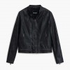 DESIGUAL Jacket with worn leather effect BLACK
