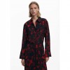 DESIGUAL WOMAN LONG DRESS PLISADO BLACK/RED