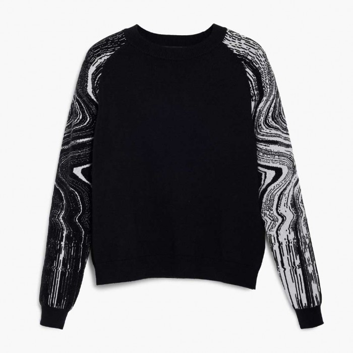 DESIGUAL WOMAN-PULLOVER KODIAK BLACK/WHITE
