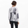 DESIGUAL WOMAN V NECK PULLOVER WHITE/BLACK DESIGUAL WOMAN V NECK PULLOVER WHITE/BLACK