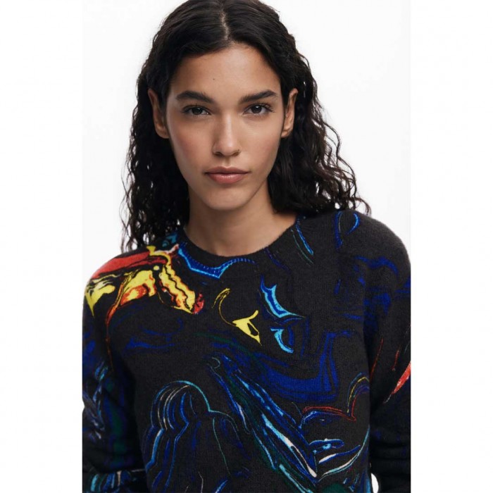 DESIGUAL WOMAN PULLOVER LACROIX BLACK