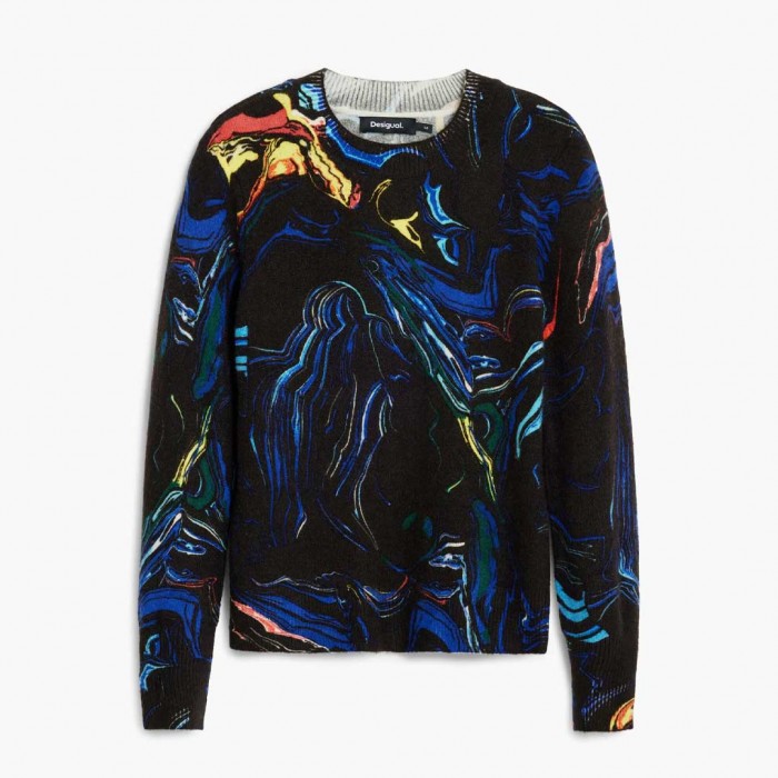 DESIGUAL WOMAN PULLOVER LACROIX BLACK