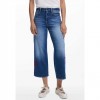 DESIGUAL Embroidered culotte jeans BLUE