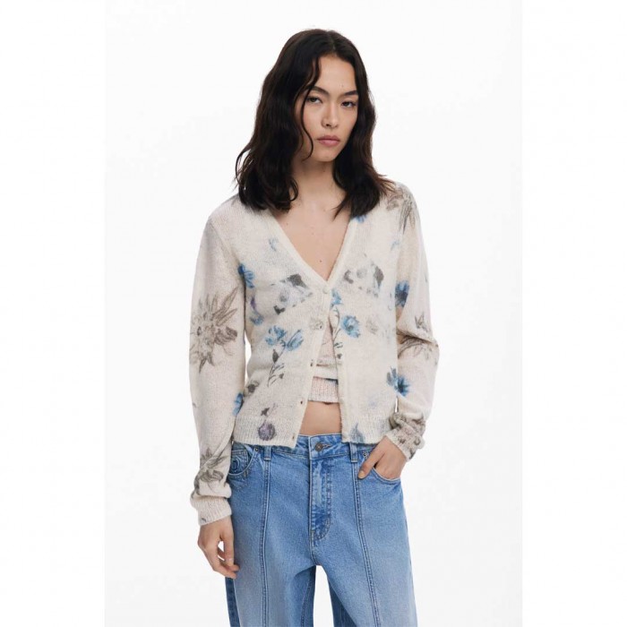 DESIGUAL WOMAN 2-in-1 sweater ECRU