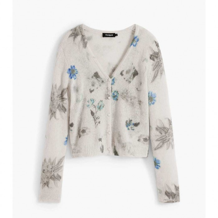 DESIGUAL WOMAN 2-in-1 sweater ECRU