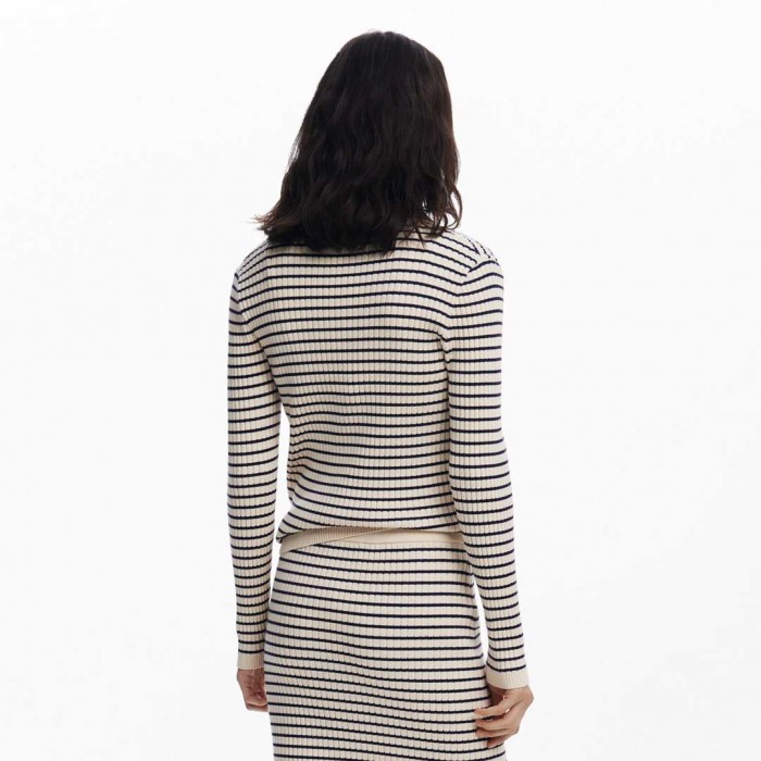 DESIGUAL WOMAN CARDIGAN STRIPE WHITE/BLUE DESIGUAL WOMAN CARDIGAN STRIPE WHITE/BLUE