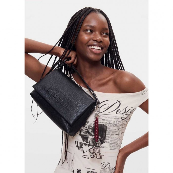 DESIGUAL WOMAN Medium Quilted Bag BLACK 1