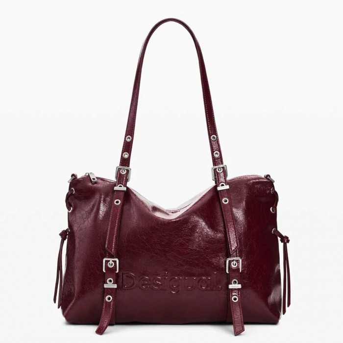 DESIGUAL WOMAN Large shopper bag DARK RED