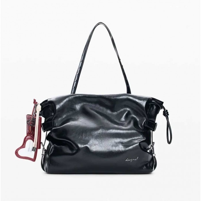 DESIGUAL WOMAN Large shopping bag BLACK