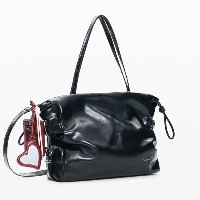 DESIGUAL WOMAN Large shopping bag BLACK DESIGUAL WOMAN Large shopping bag BLACK