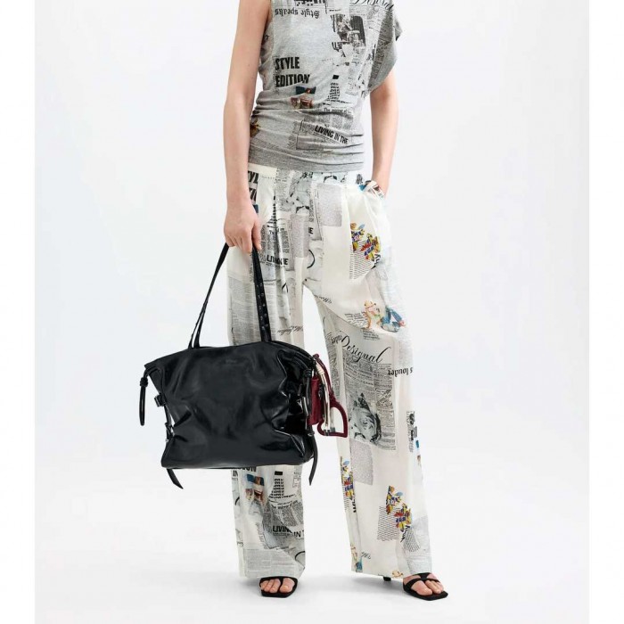 DESIGUAL WOMAN Large shopping bag BLACK