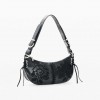 DESIGUAL WOMAN Medium Embroidered Bag BLACK