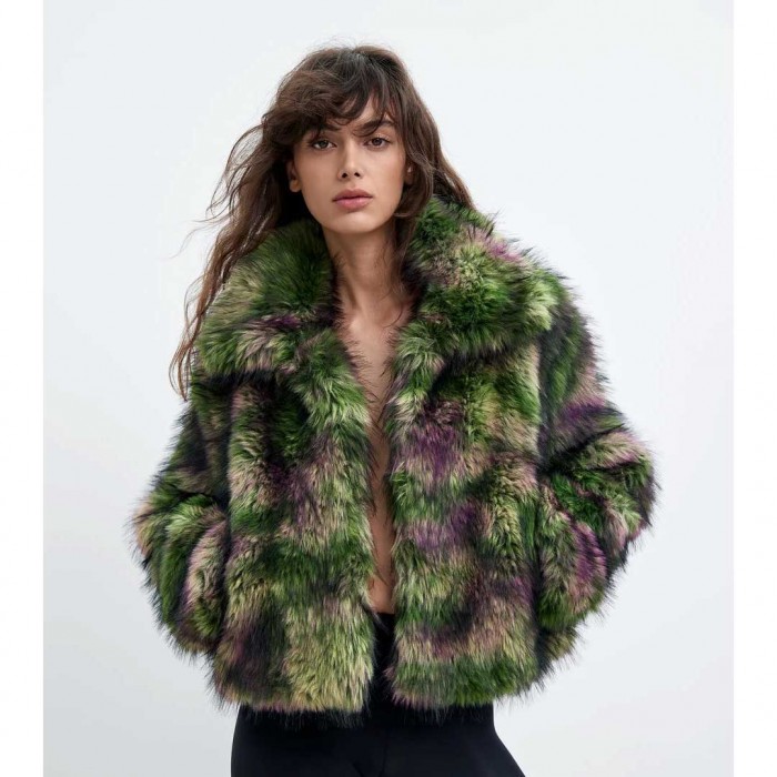 DESIGUAL WOMAN Synthetic Fur Coat Lacroix
